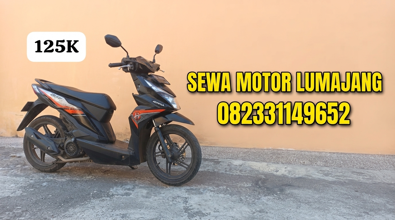 Motor matic sewaan Mecca Rentcar Lumajang harga Rp125.000 per hari